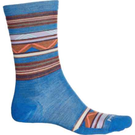 SmartWool Everyday Zero Cushion Zigzag Valley Socks - Merino Wool, Crew (For Men and Women) in Laguna Blue