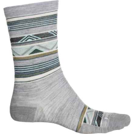 SmartWool Everyday Zero Cushion Zigzag Valley Socks - Merino Wool, Crew (For Men and Women) in Light Gray