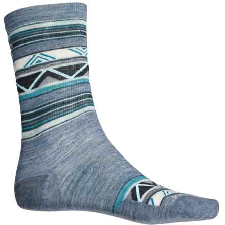 SmartWool Everyday Zero Cushion Zigzag Valley Socks - Merino Wool, Crew (For Men and Women) in Pewter Blue