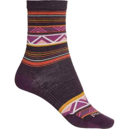 SmartWool Everyday Zig Zag Valley Socks - Merino Wool, Crew (For Women) in Bordeaux