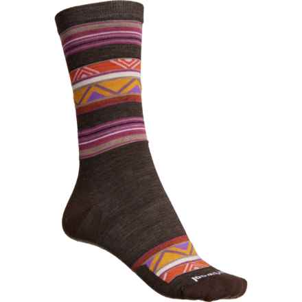 SmartWool Everyday Zigzag Valley Socks - Merino Wool, Crew (For Men and Women) in Chestnut