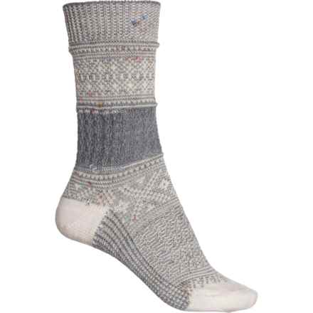 SmartWool Garter Stitch Texture Socks - Merino Wool, Crew (For Women) in Lunar Gray