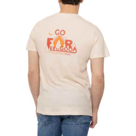 SmartWool Go Far Feel Good Graphic T-Shirt - Merino Wool, Short Sleeve in Almond