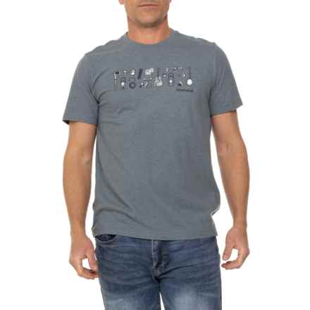 SmartWool Gone Camping Graphic T-Shirt - Merino Wool, Short Sleeve in Pewter Blue
