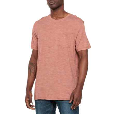 SmartWool Hemp-Blend Pocket T-Shirt - Merino Wool, Short Sleeve in Copper Heather