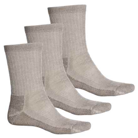 SmartWool Hike Classic Edition Full Cushion Hiking Socks - 3-Pack, Merino Wool, Crew (For Men) in Taupe