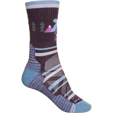 SmartWool Hike Light Cushion Under the Stars Hiking Socks - Merino Wool, Crew (For Women) in Bordeaux