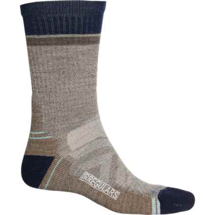 SmartWool Hike Light Cushion Wind Trail Hiking Socks - Merino Wool, Crew (For Men and Women) in Taupe/Natural Marl