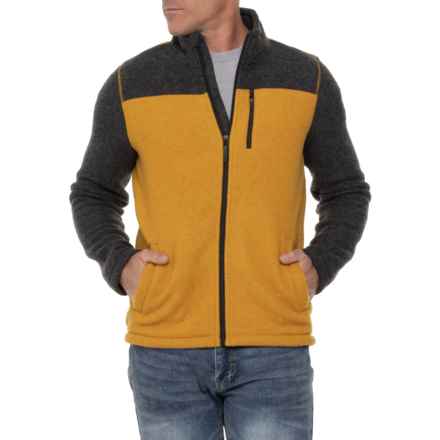 SmartWool Hudson Trail Fleece Full-Zip Jacket - Merino Wool in Charcoal/Honey Gold