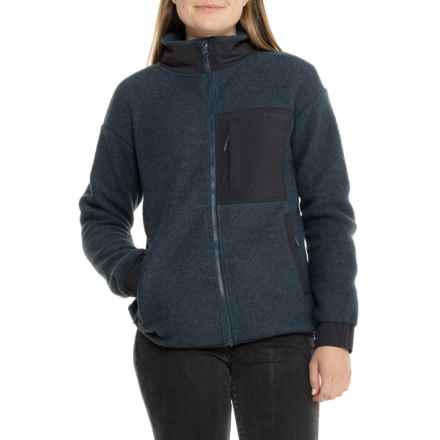 SmartWool Hudson Trail Fleece Jacket - Merino Wool in Everyday Twilight Blue/Black