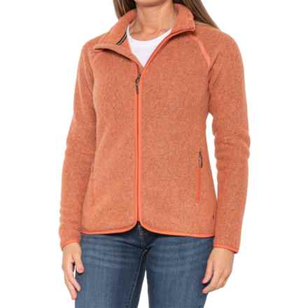 SmartWool Hudson Trail Fleece Jacket - Recycled Wool in Orange Rust