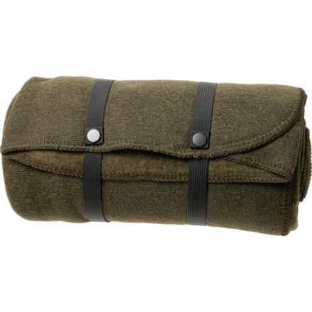 SmartWool Hudson Trail Oversized Throw Blanket - Merino Wool, 68x55” in Military Olive