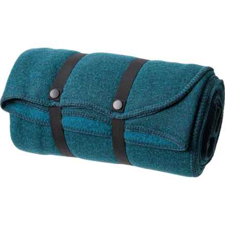 SmartWool Hudson Trail Oversized Throw Blanket - Merino Wool, 68x55” in Ocean Abyss