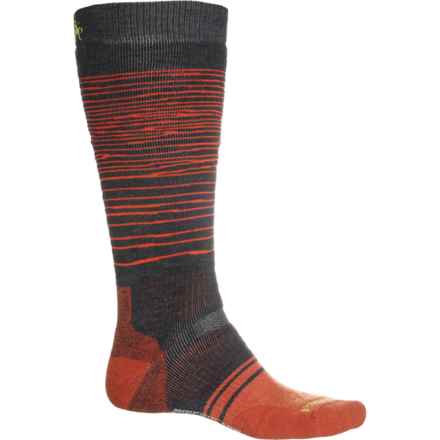 SmartWool Iguchi Pattern Full Cushion Snowboard Socks - Merino Wool, Over the Calf (For Men and Women) in Charcoal