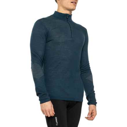 SmartWool Intraknit 200 Base Layer Top - Zip Neck, Merino Wool, Long Sleeve in Twilight Blue