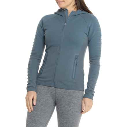 SmartWool Intraknit Fleece Hoodie - Merino Wool, Full Zip in Apparel Apparel Pewter Blue