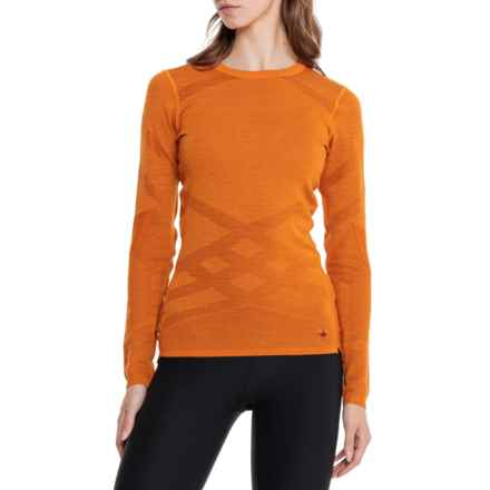 SmartWool Intraknit Merino Base Layer Top - Merino Wool, Long Sleeve in Nts Marmalade/Pecan Brown