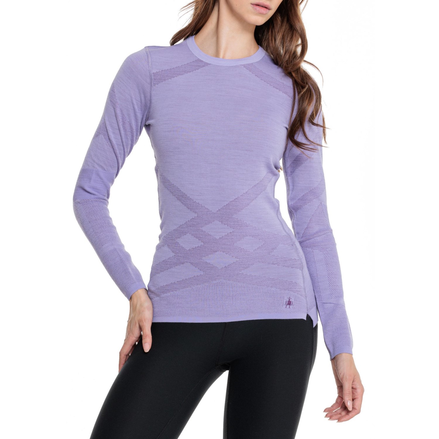 Smartwool Merino Wool Womens Pullover offers base layer jacket small purple long sleev