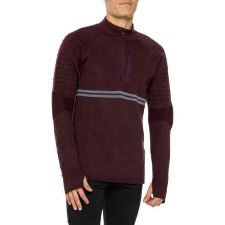 SmartWool Intraknit Merino Tech Shirt - Merino Wool, Zip Neck, Long Sleeve in Eggplant