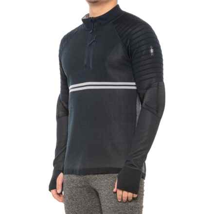 SmartWool Intraknit Merino Tech Shirt - Zip Neck, Long Sleeve in Deep Navy