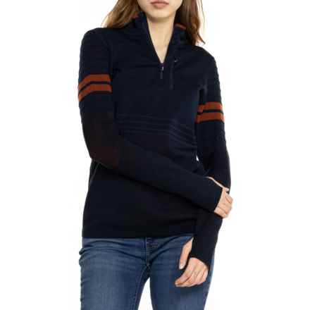 SmartWool Intraknit Tech Sweater - Merino Wool, Zip Neck in Deep Navy