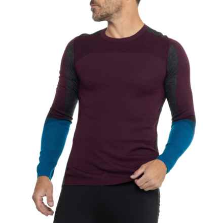 SmartWool Intraknit Thermal Base Layer Top - Merino Wool, Long Sleeve in Eggplant/Nival Blue