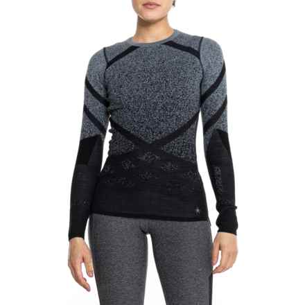 SmartWool Intraknit Thermal Base Layer Top - Merino Wool, Long Sleeve in Nts Blac/Pewter Blue