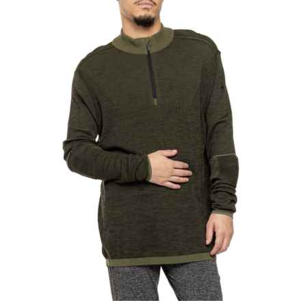 SmartWool Intraknit Thermal Max Base Layer Top - Merino Wool, Zip Neck, Long Sleeve in Winter Moss