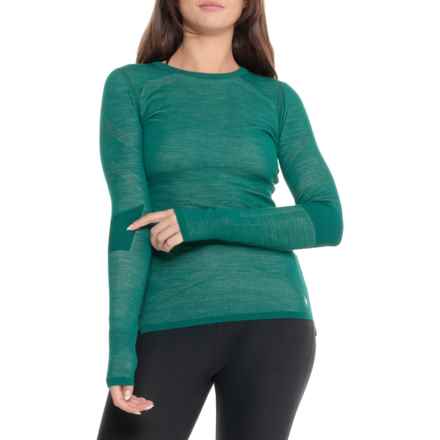 SmartWool Intraknit Thermal Merino 200 Base Layer Top - Merino Wool, Long Sleeve in Intraknit Thermal Bl Emerald/White