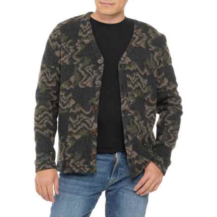 SmartWool Jibirish Hudson Trail Cardigan Sweater - Merino Wool in Charcoal H Camo