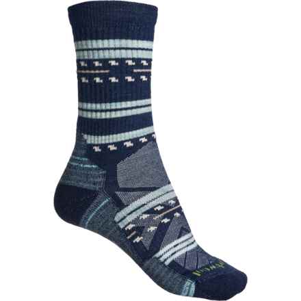SmartWool Light Cushion Margarita Hiking Socks - Merino Wool, Crew (For Women) in Deep Navy