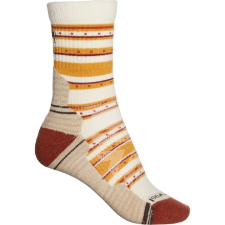 SmartWool Light Cushion Stitch Stripe Hiking Socks - Merino Wool, Crew (For Women) in Natural