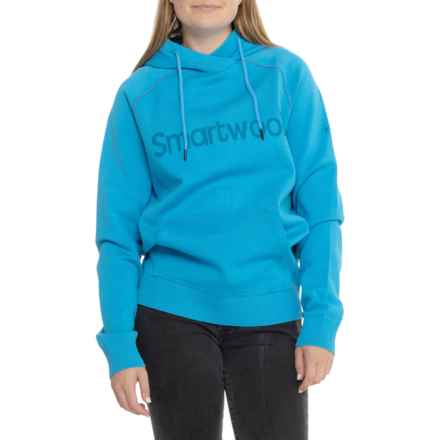 SmartWool Logo Hoodie - Merino Wool in Apparel Apparel Bright Blue