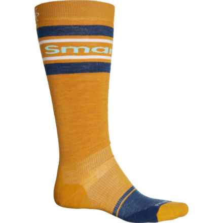 SmartWool Logo Snowboard Targeted Cushion Socks - Merino Wool, Over the Calf (For Men) in Honey Gold