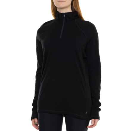 SmartWool Merino 250 Base Layer Top - Merino Wool, Long Sleeve, Zip Neck in Black