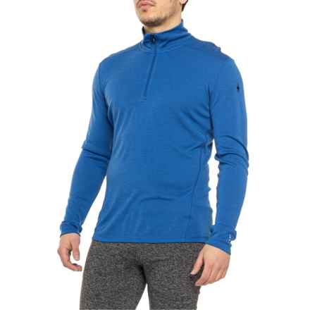 SmartWool Merino 250 Classic Thermal Base Layer Top - Merino Wool, Zip Neck, Long Sleeve in Laguna Blue Heather