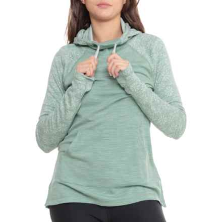 SmartWool Merino 250 Drape-Neck Hoodie - Merino Wool in No Collection Arctic Green Digi Snow