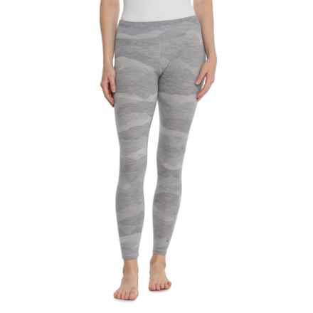 SmartWool Merino 250 Patterned Base Layer Pants - Merino Wool in Light Grey Mountain Scape