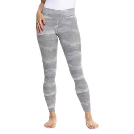 SmartWool Merino 250 Patterned Base Layer Pants - Merino Wool in Light Grey Mountain Scape