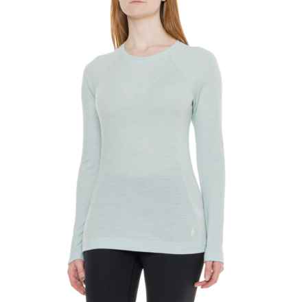 SmartWool Merino 250 Patterned Base Layer Top - Merino Wool, Long Sleeve in Bleached Aqua H