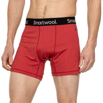 SmartWool Merino Sport Everyday Boxer Briefs - Merino Wool in Earth Red