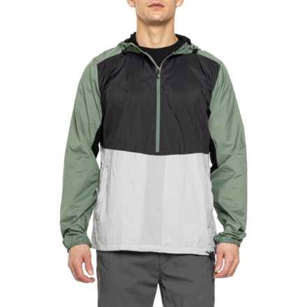 SmartWool Merino Sport Ultralight Anorak Jacket - Merino Wool Lining, Zip Neck in Sage