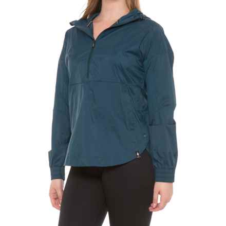 SmartWool Merino Sport Ultralite Anorak Jacket - Merino Wool, Zip Neck in Twilight Blue