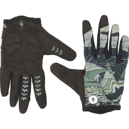 SmartWool Mountain Bike Gloves - Merino Wool, Touchscreen Compatible (For Men and Women) in Sage Marble Giants