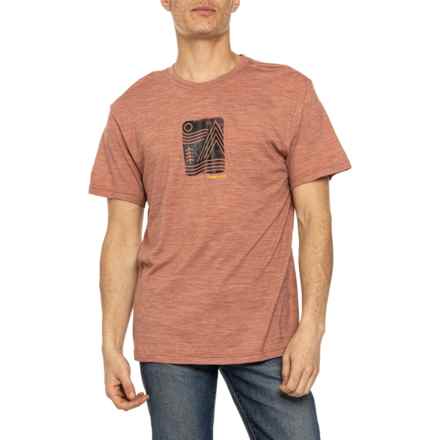 SmartWool Mountain Breeze Graphic T-Shirt - Merino Wool, Short Sleeve in Copper Heather