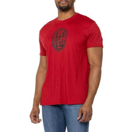 SmartWool Mountain Trail Graphic T-Shirt - Merino Wool, Short Sleeve in Rythmic Red