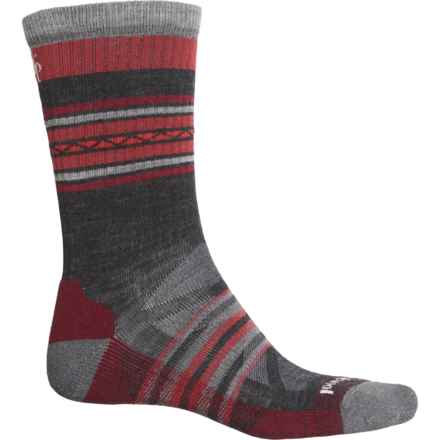 SmartWool Outdoor Light Cushion Stripe Socks - Merino Wool, Crew (For Men) in Charcoal