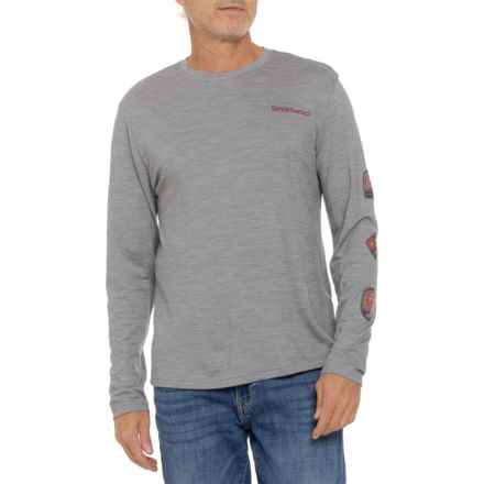 SmartWool Outdoor Patch Graphic T-Shirt - Long Sleeve in Light Gray Heather