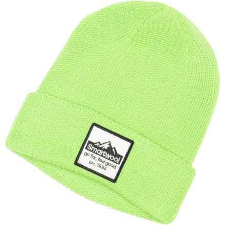 SmartWool Patch Beanie - Merino Wool (For Kids) in Electric Green