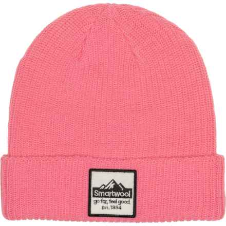 SmartWool Patch Beanie - Merino Wool (For Kids) in Guava Pink